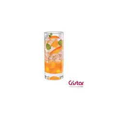 CRISTAR - Vasos Altos de Vidrio Para Cóctel Bebidas 450ml X6