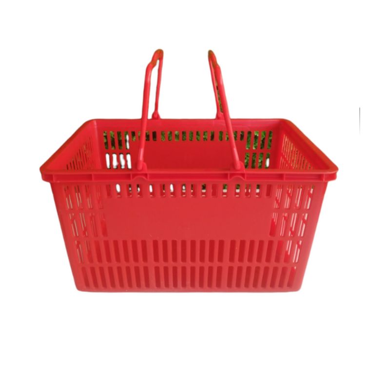 GENERICO - Canasto Cesta De Mano Roja de Plastico