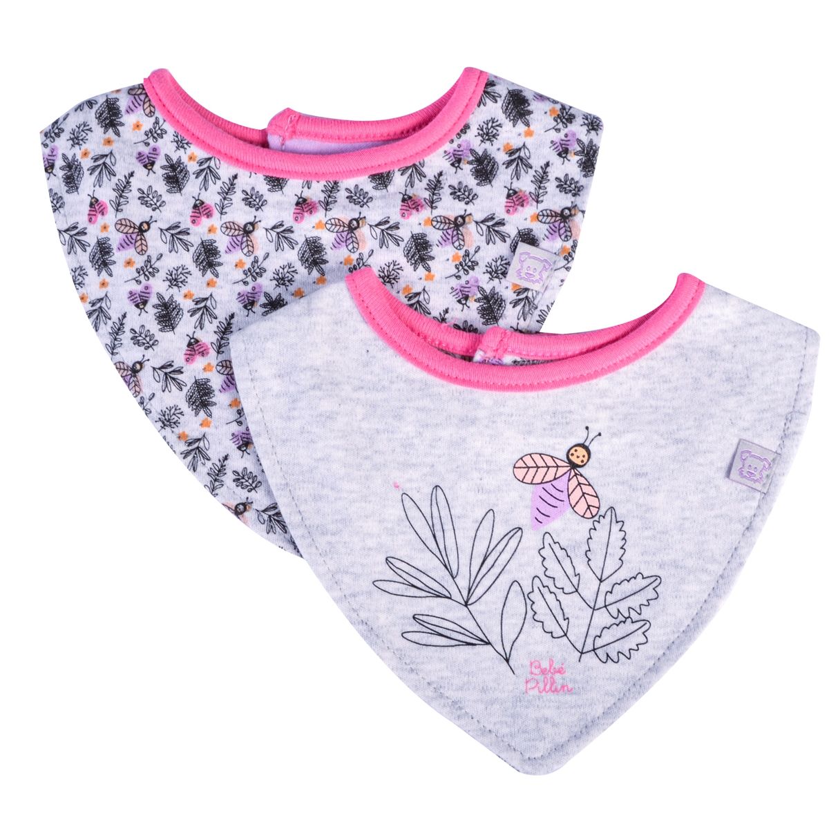 PILLIN - Set 2 Pzas Bandana Bebé Niña Multicolor Pillin PILLIN