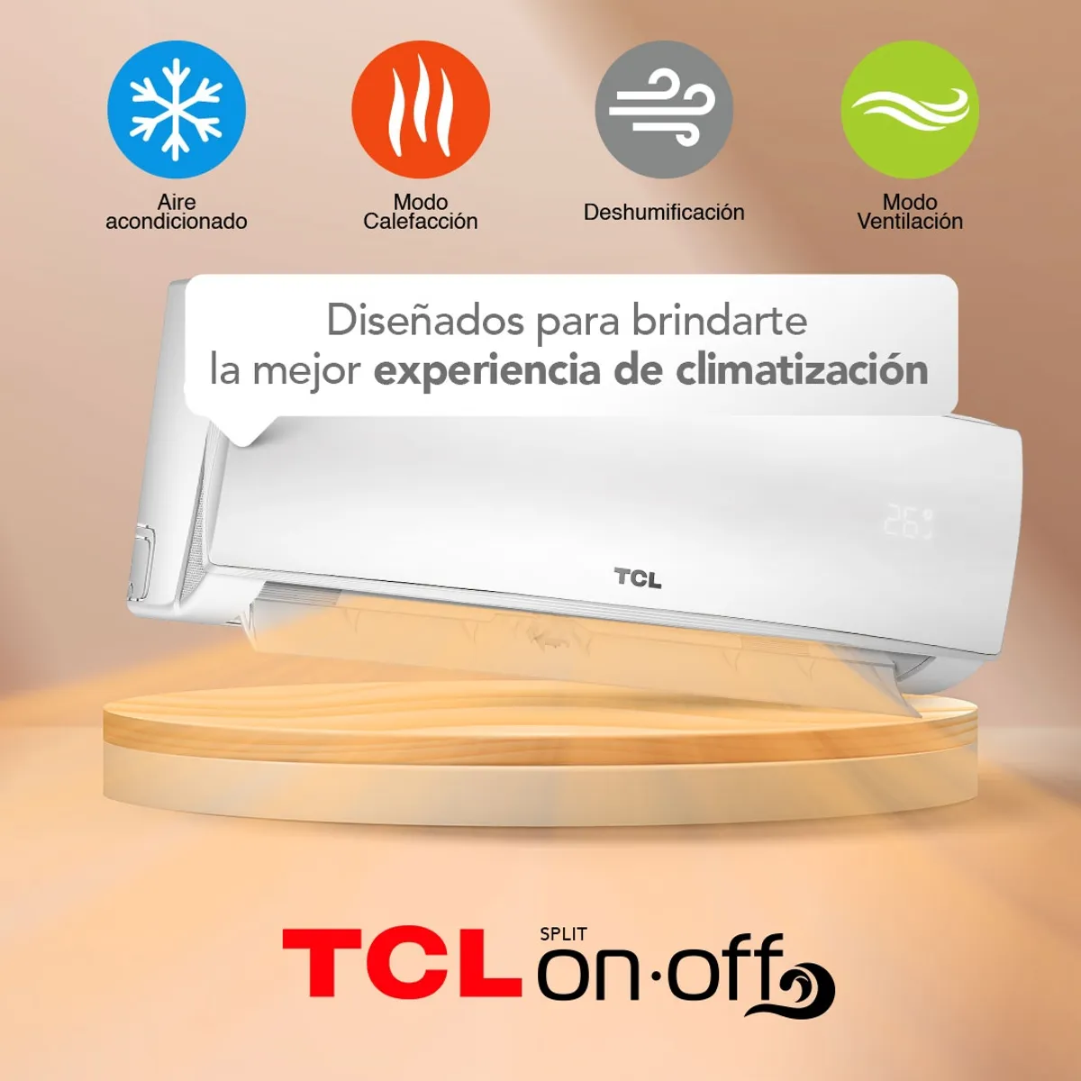 TCL - Aire Acondicionado Frio-Calor Split TCL 9000 BTU 4en1