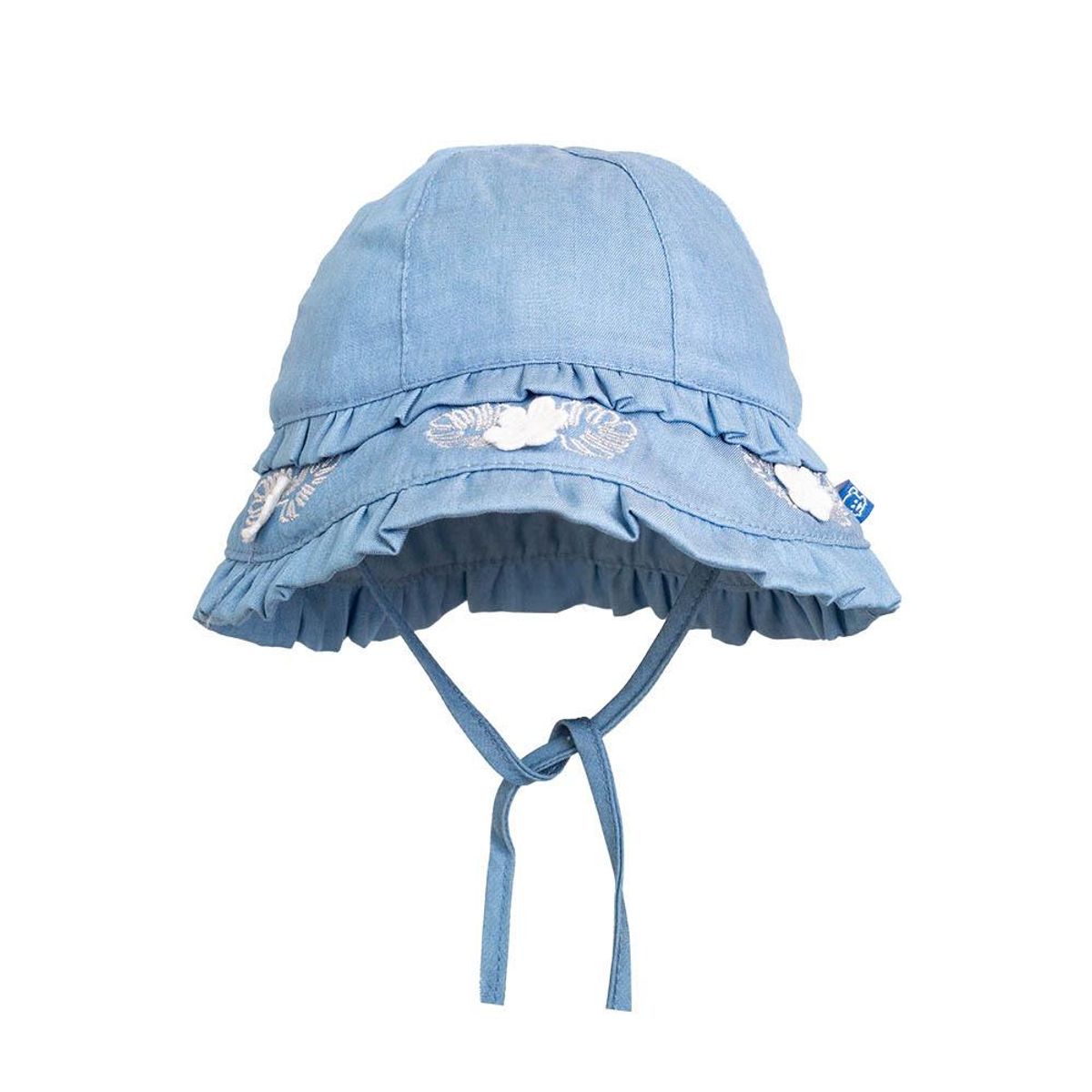 PILLIN - Gorro Chambray Y Fluor Niña Celeste Pillin - Celeste_.