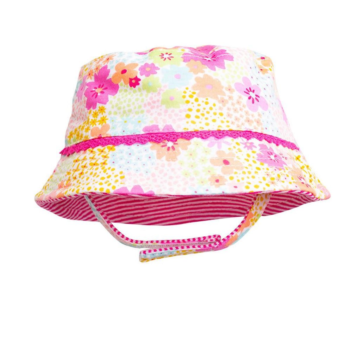 PILLIN - Gorro Reversible Flores Niña Fucsia Pillin PILLIN