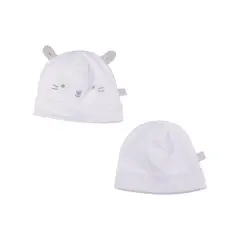 PILLIN - Set Gorro 2 Pzas Unisex Blanco Pillín