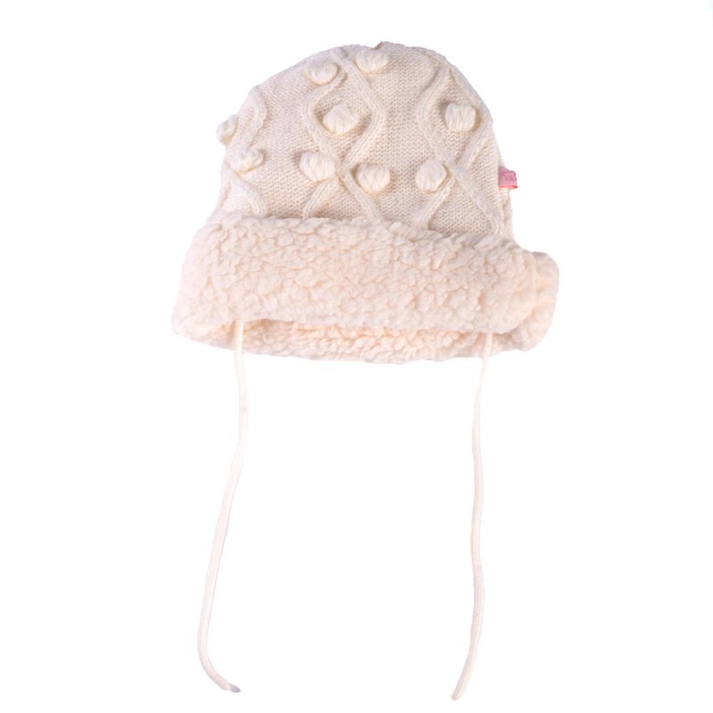 PILLIN - Gorro Bebé Niña Crudo Pillín - Crema