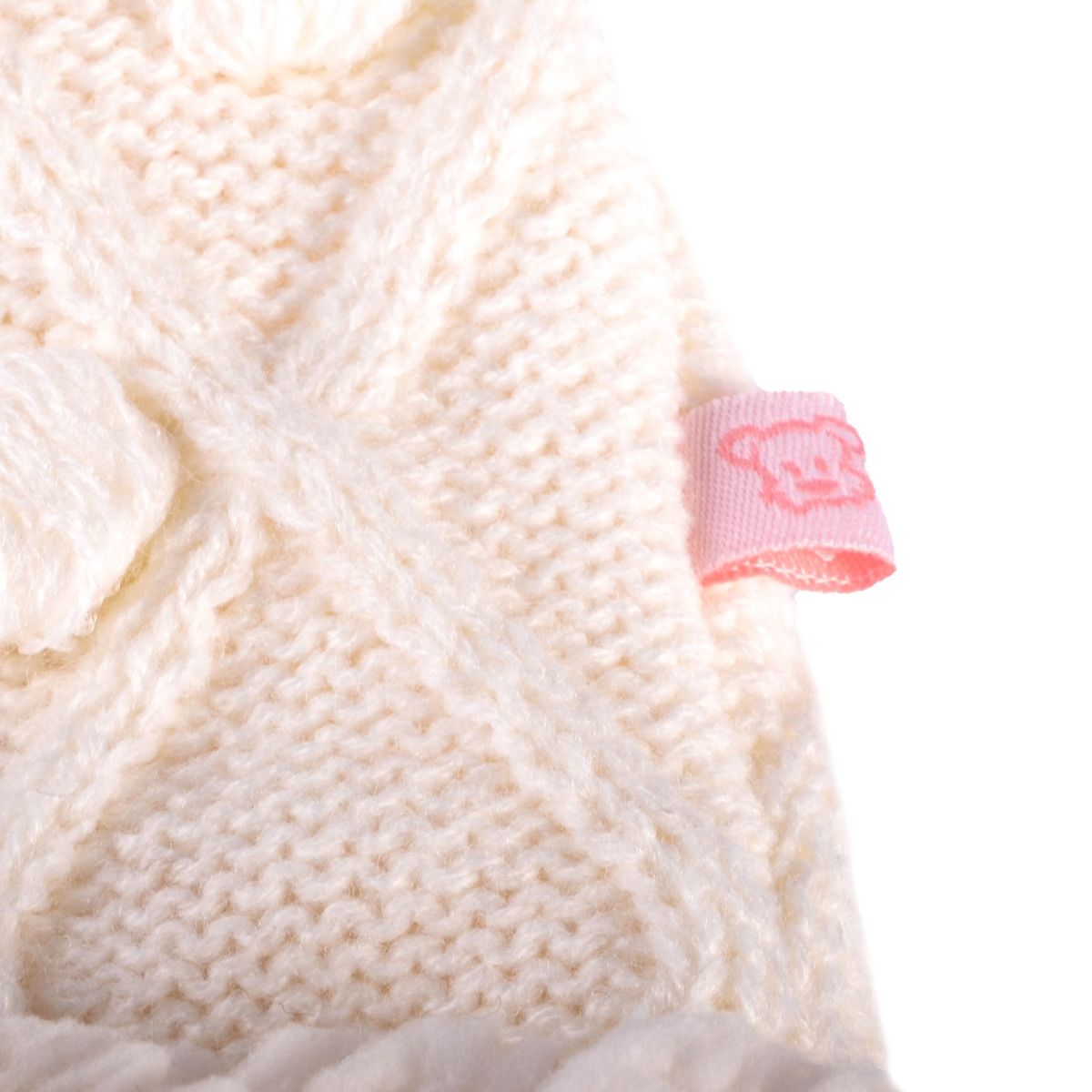 PILLIN - Gorro Bebé Niña Crudo Pillín - Crema