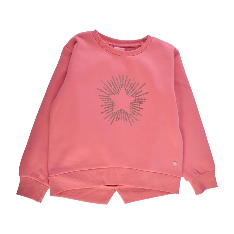 PILLIN - Polerón Estampado Niña Coral Pillin - Coral