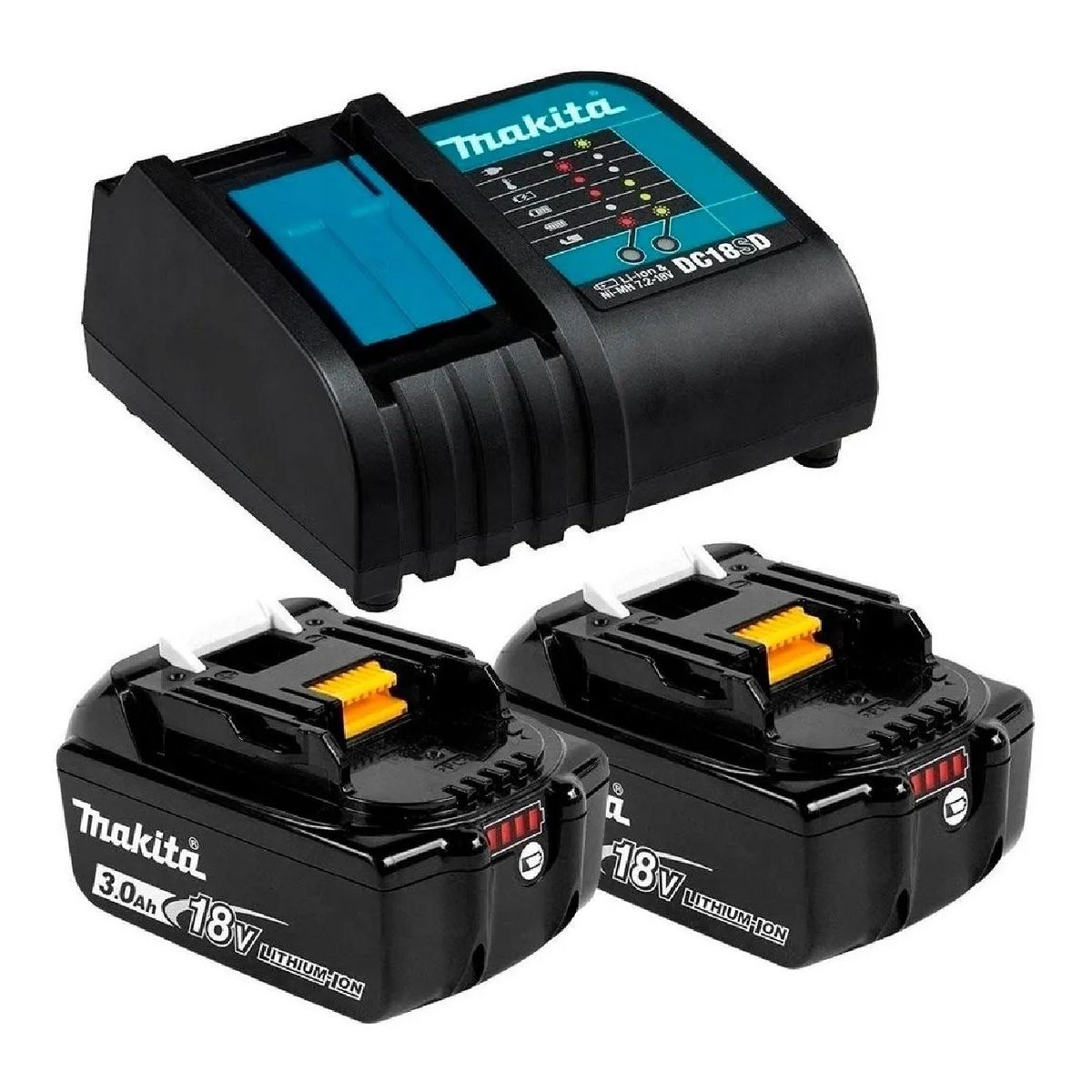 MAKITA - Kit Cargador + 2 Baterías 3.0ah 18v Makita BL1830