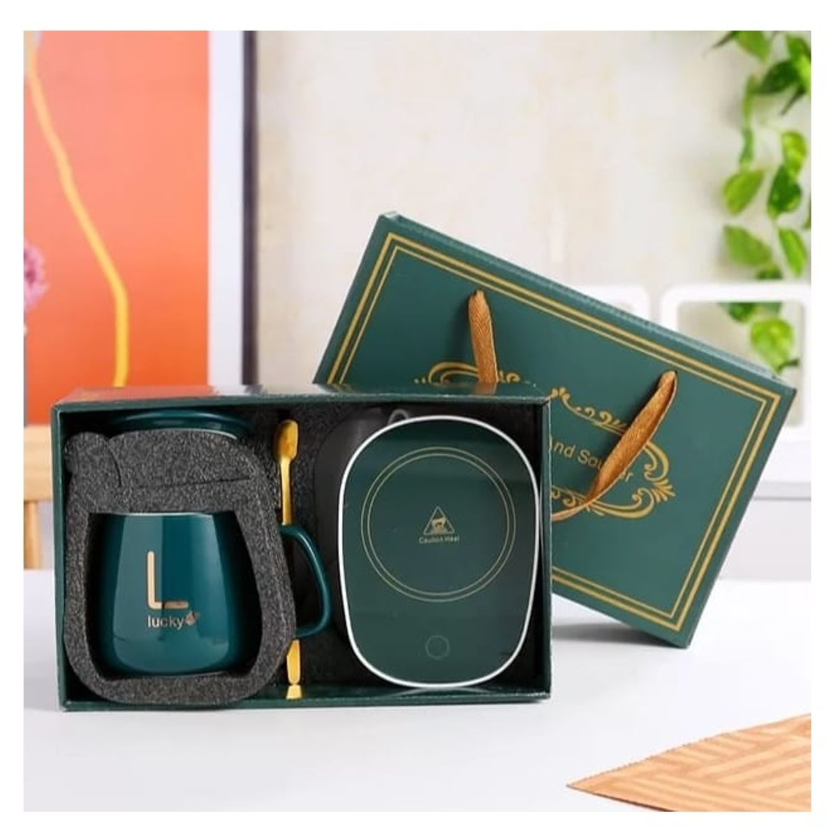 GENERICO - Taza Con Calentador Eléctrico 55°c Tazón Para Café Té Leche Verde