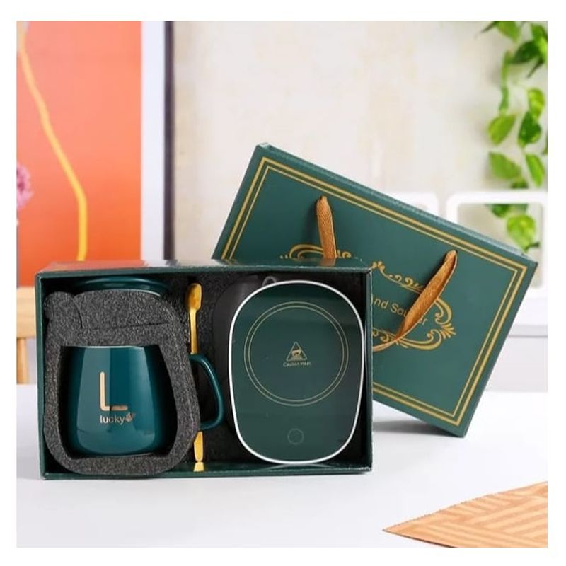 GENERICO - Taza Con Calentador Eléctrico 55°c Tazón Para Café Té Leche Verde