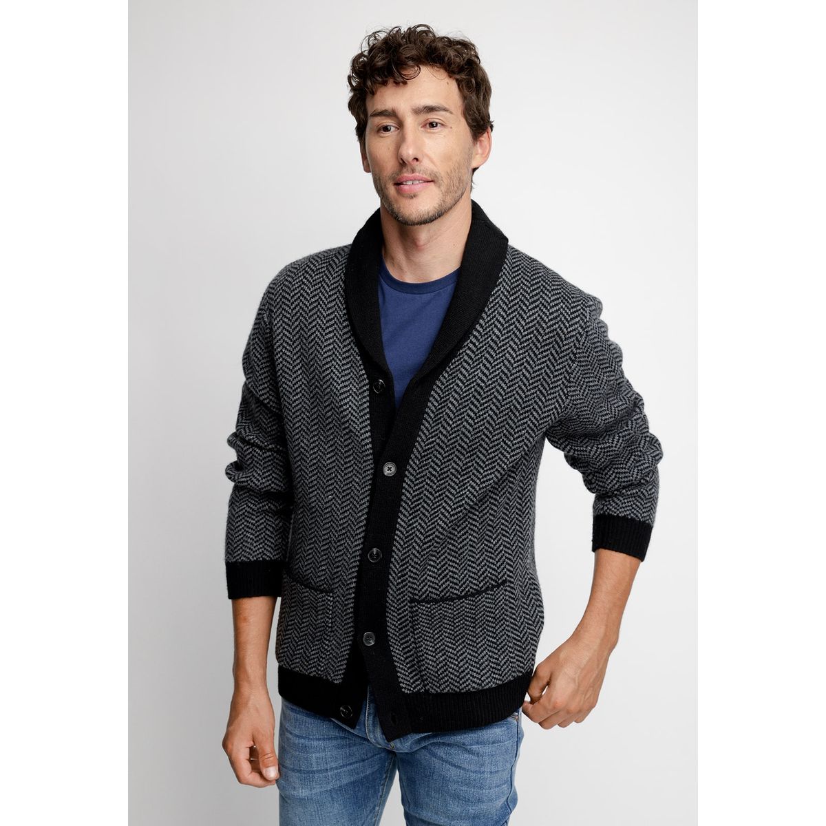 FEROUCH - Cardigan Montana Negro Ferouch