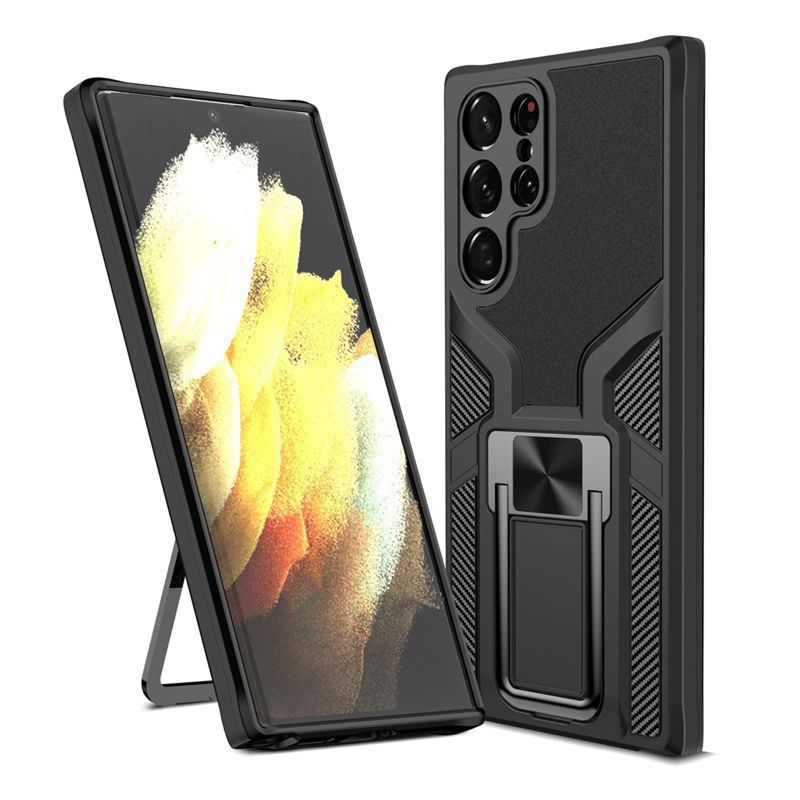 GENERICO - Carcasa Armor Con Anillo Para Samsung S23 Ultra - Negro