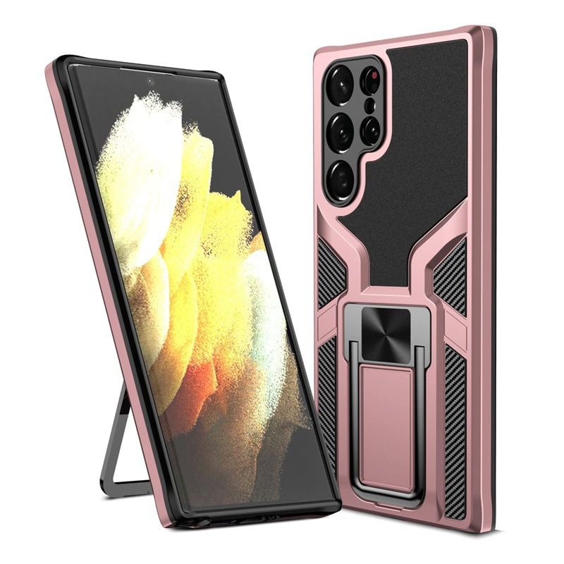 GENERICO - Carcasa Armor Con Anillo Para Samsung S23 Ultra - Rosado
