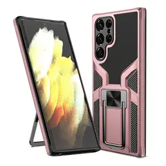 GENERICO - Carcasa Armor Con Anillo Para Samsung S23 Ultra - Rosado