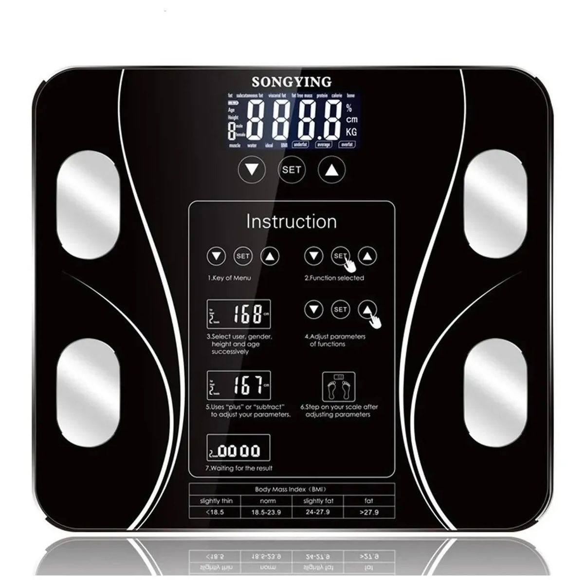 GENERICO - Bascula Peso Baño Balanza Digital Inteligente 180kg App