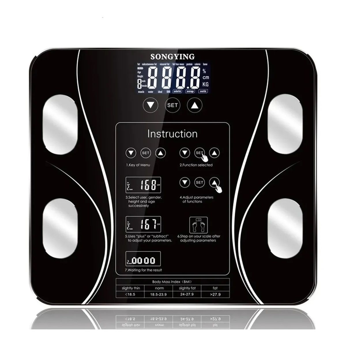 GENERICO - Bascula Peso Baño Balanza Digital Inteligente 180kg App