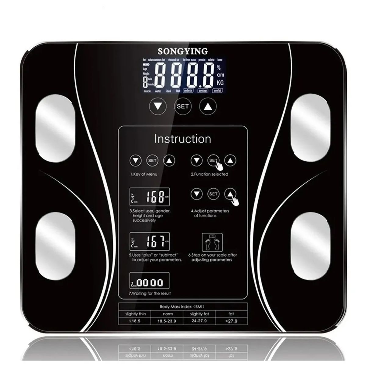 GENERICO - Bascula Peso Baño Balanza Digital Inteligente 180kg App