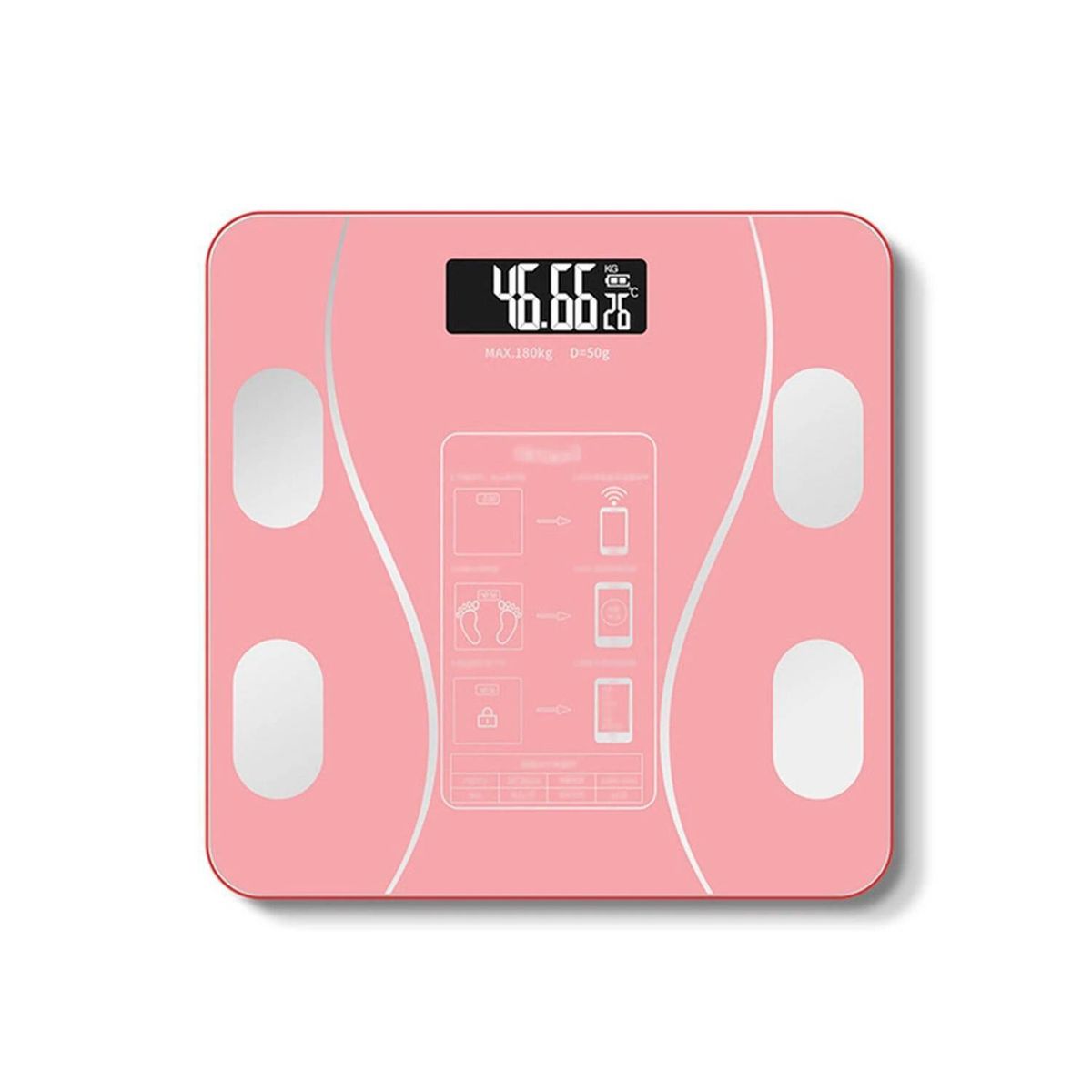 GENERICO - Bascula Peso Baño Balanza Digital Inteligente 180kg App