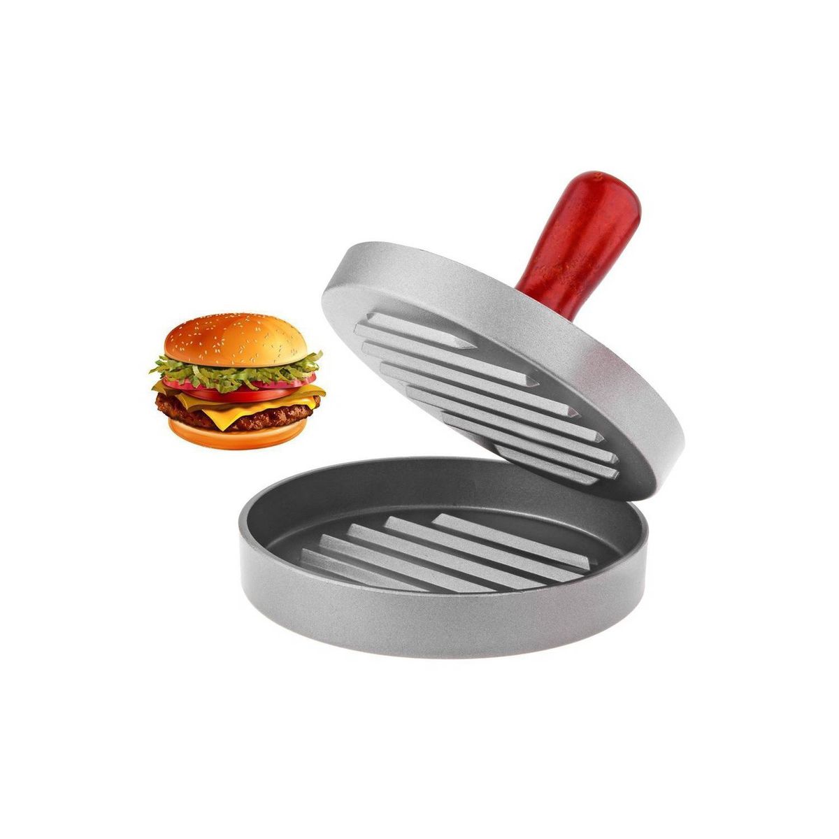 GENERICO - Molde Para Hamburguesas De Aluminio