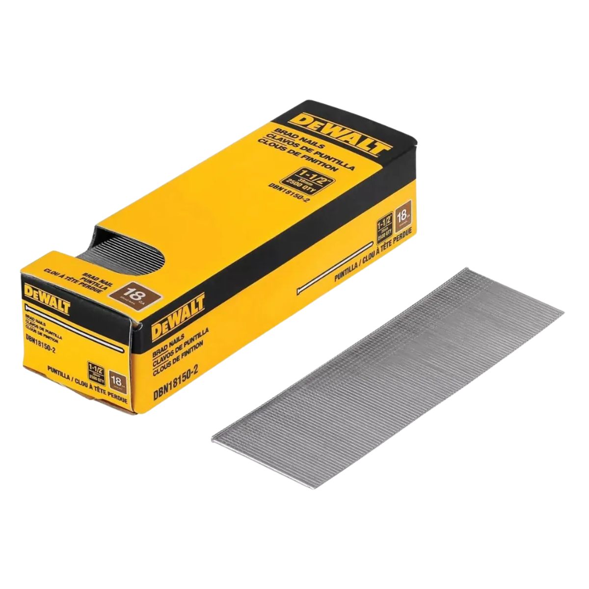 DEWALT - Caja De 2500 Clavos Puntilla 18ga 1-1/2  Dewalt Dbn18150-2