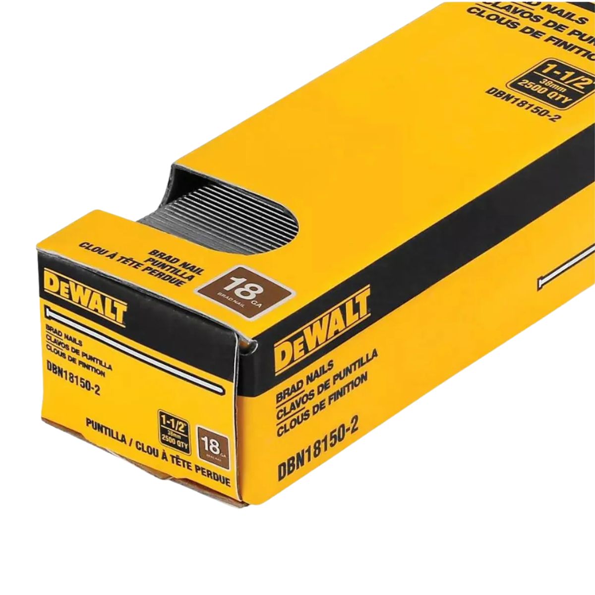 DEWALT - Caja De 2500 Clavos Puntilla 18ga 1-1/2  Dewalt Dbn18150-2