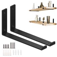 Gancho Pared 20cm para Estantes Metalicos Negro