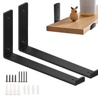 Gancho Pared 30cm Para Estantes Metalicos Negro