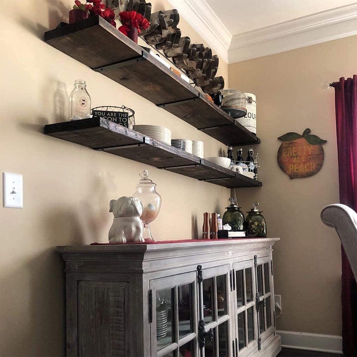 AIZO - Aizo Gancho Pared 30cm Para Estantes Metalicos Negro