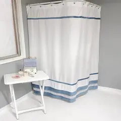GIOS - Cortina De Baño Bolillo Azul