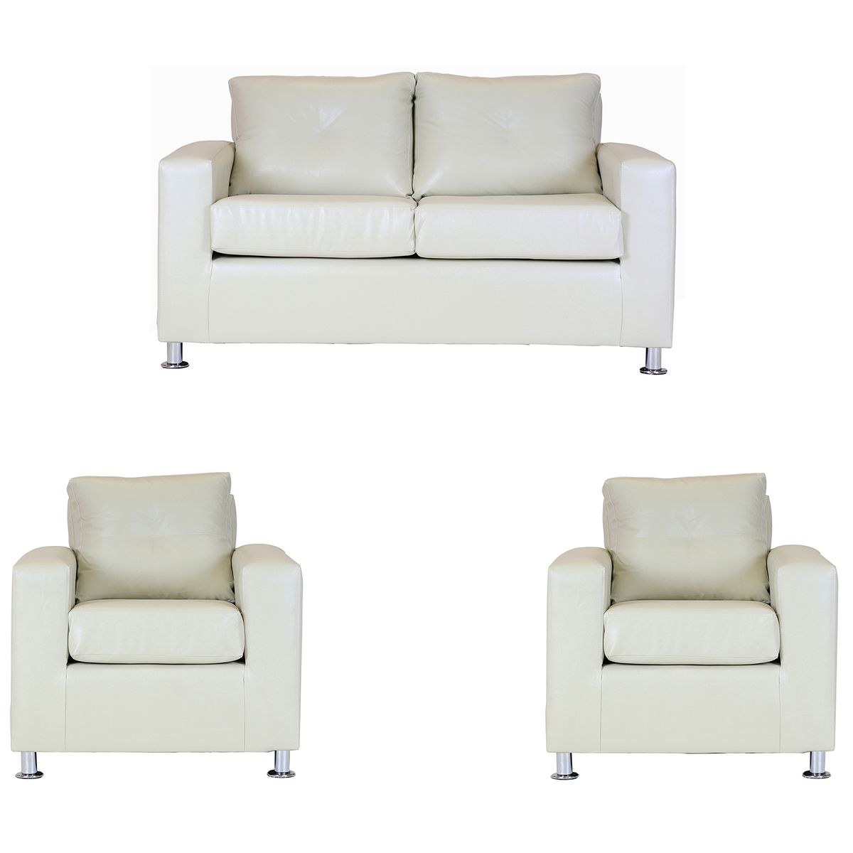 MUEBLES AMERICA - Living George 211 Cuero PU Beige