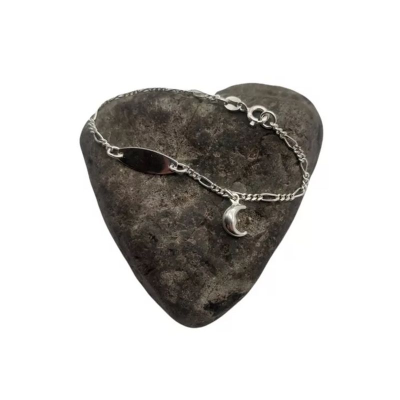 GENERICO - Pulsera Piocha  Guagua/niño/niña Plata Italiana 925 - Luna