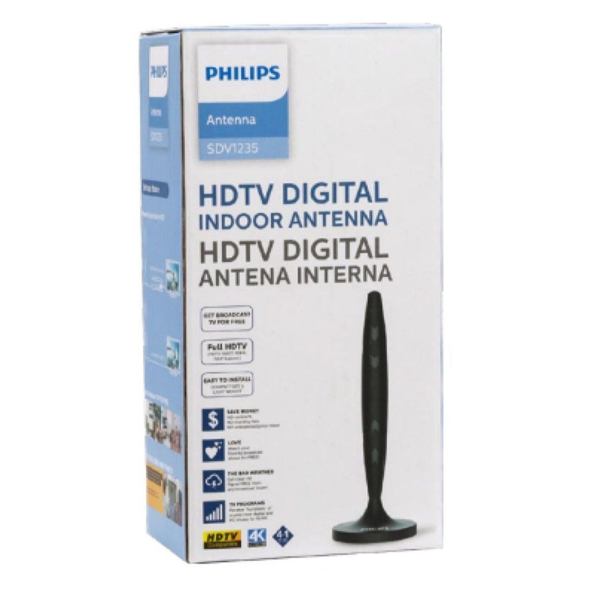 PHILIPS - Antena Philips TV digital TVD HDTV SDV1235