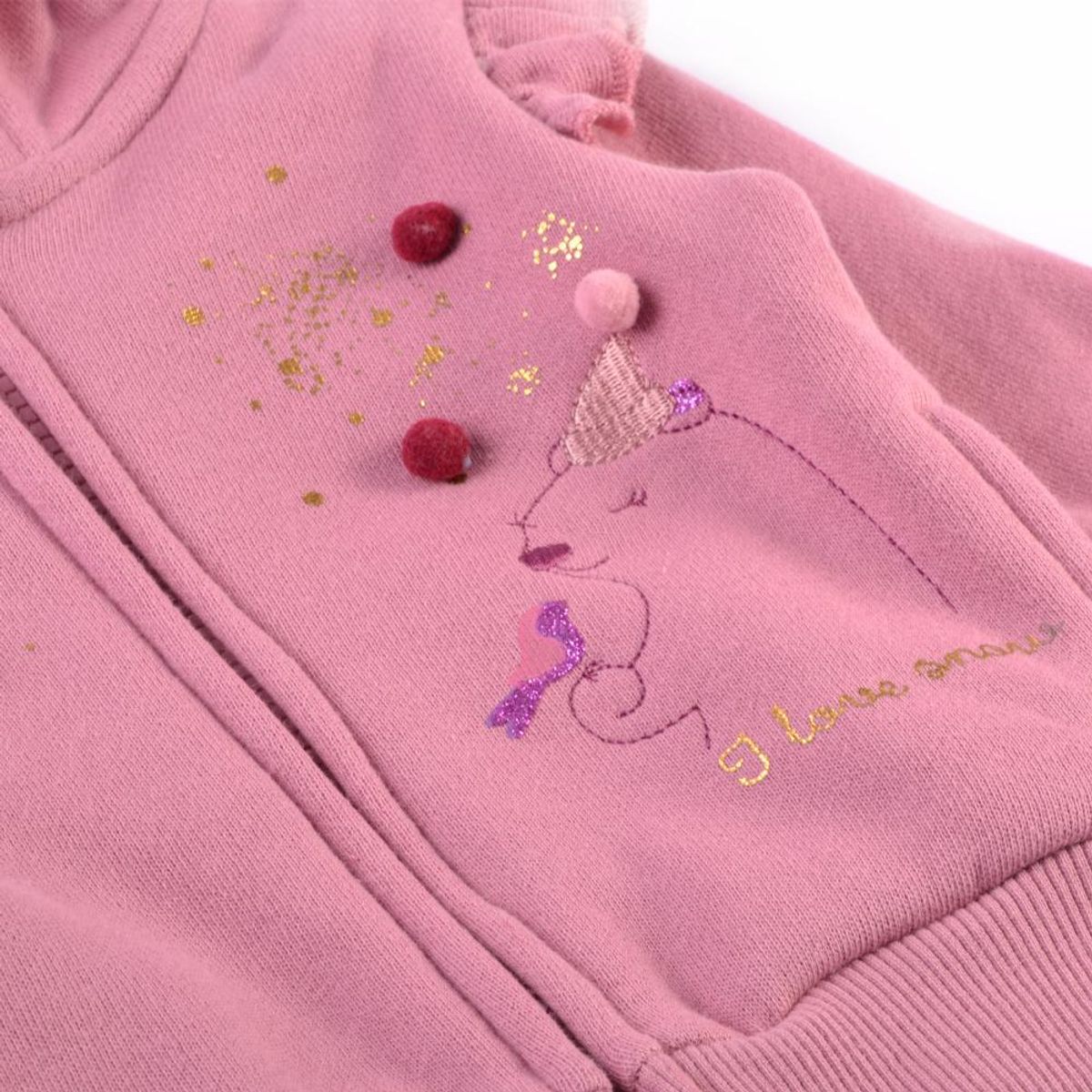 PILLIN - Polerón Forrado Bebé Niña Rosado Pillin PILLIN