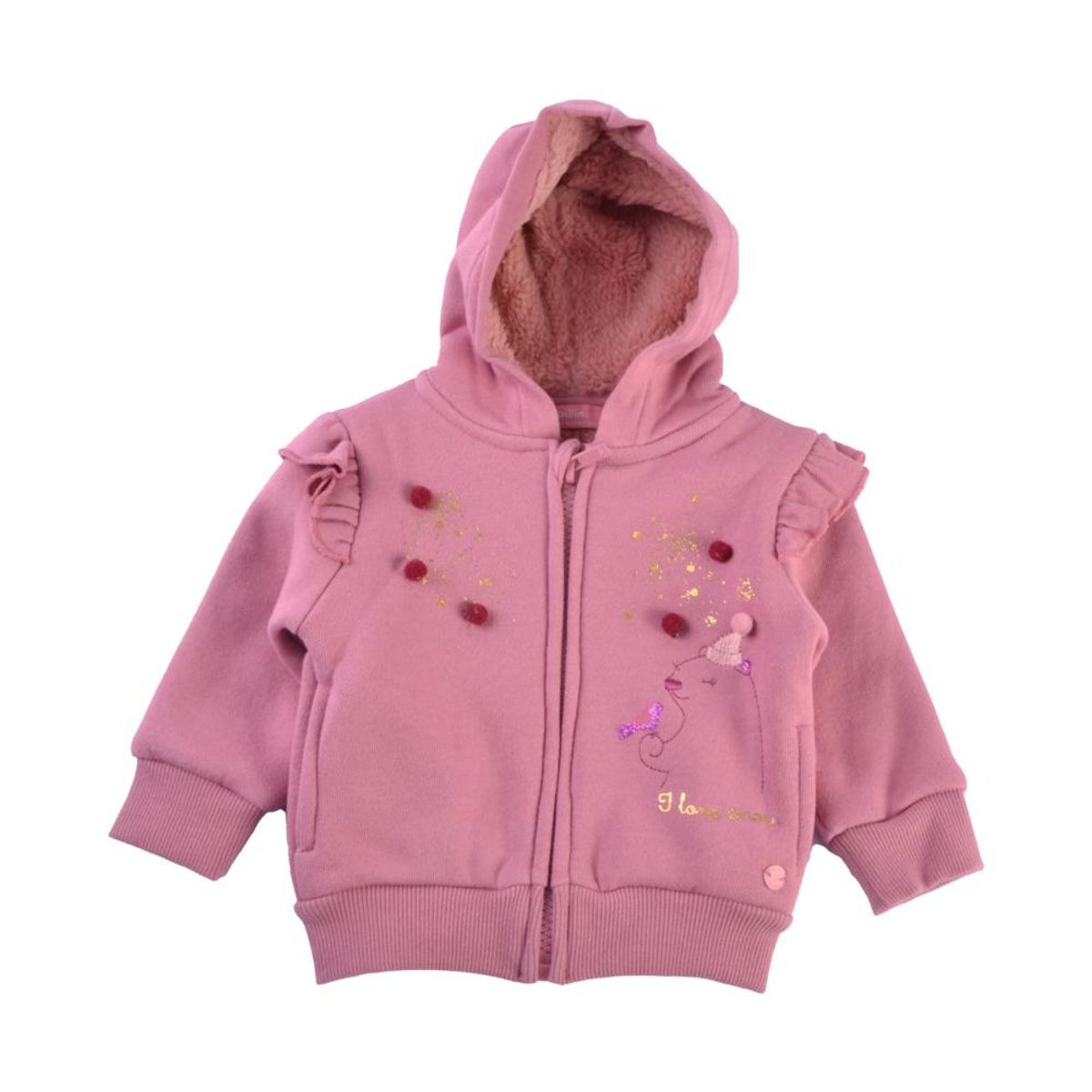 PILLIN - Polerón Forrado Bebé Niña Rosado Pillin PILLIN