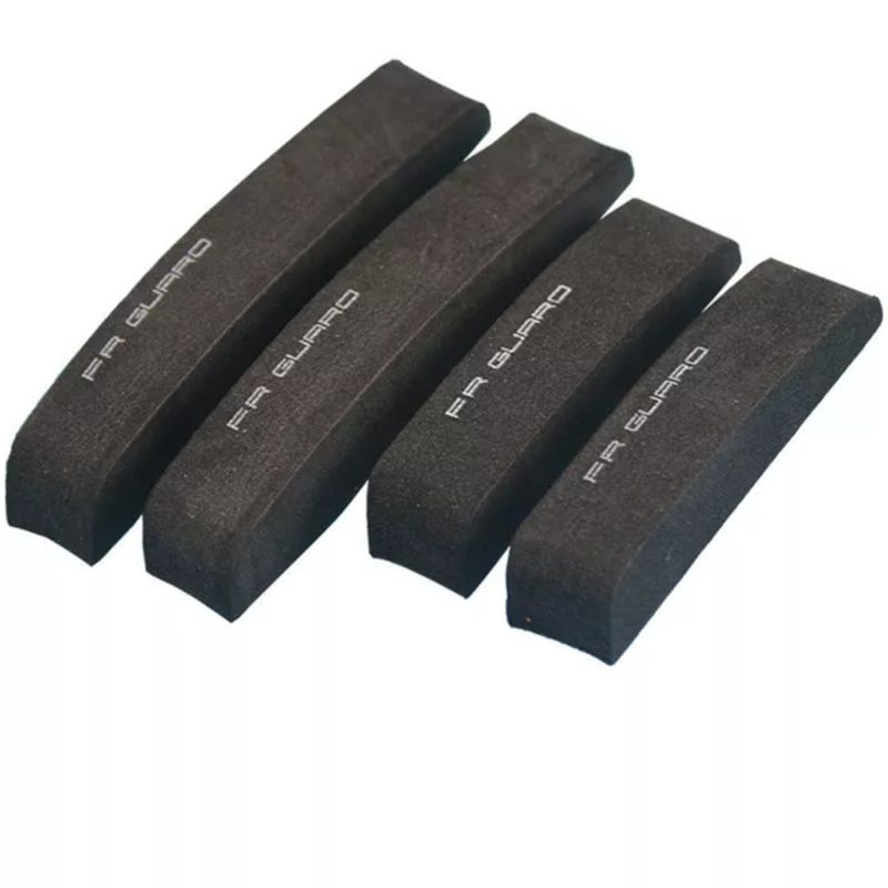 GENERICO - X4 tira tope puerta goma Eva autoadhesivos para autos NEGRO