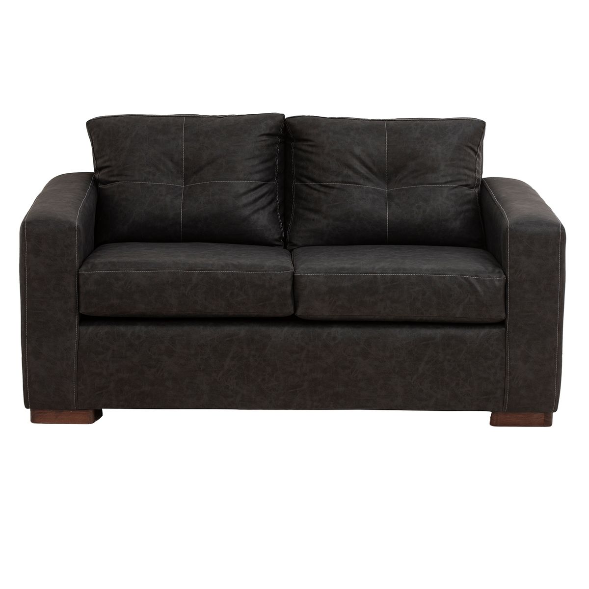 MUEBLES AMERICA - Living Franco 211 Cuero Auris Negro