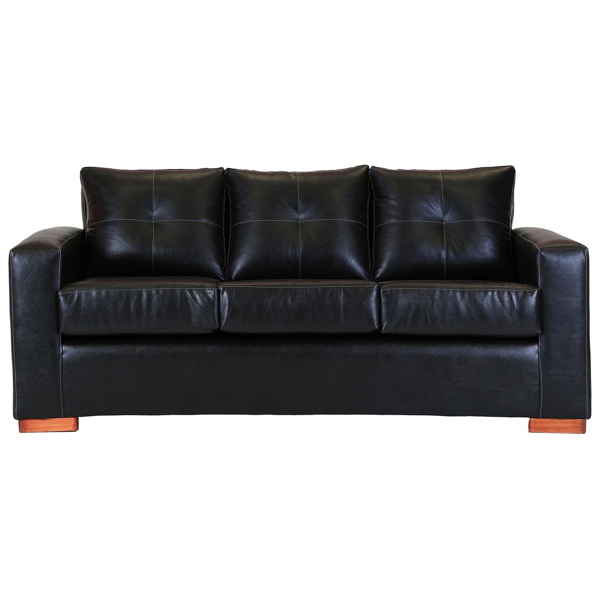 MUEBLES AMERICA - Living Franco 311 Cuero PU Negro