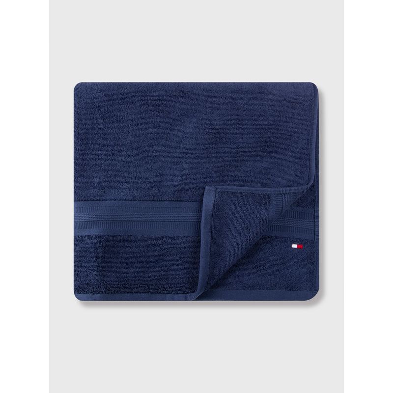 TOMMY HILFIGER - Toalla De Baño Solid Azul Tommy Hilfiger