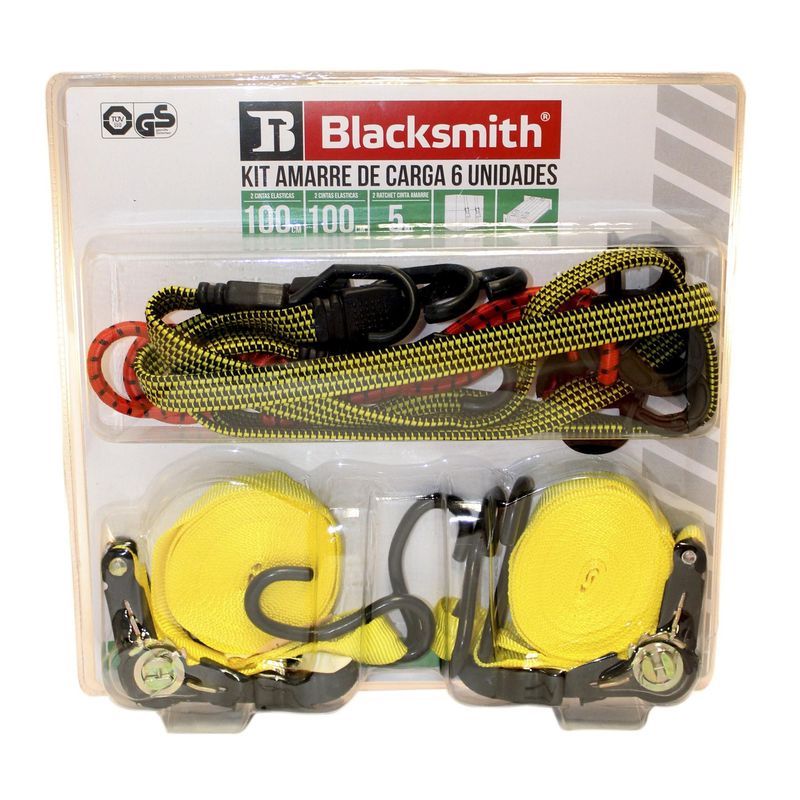 BLACKSMITH - Kit De Amarre De Carga, 6 Unidades, 3 Tamaños.