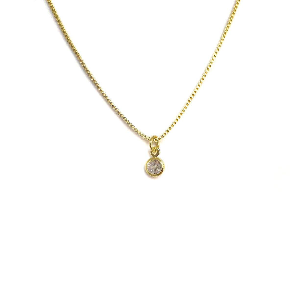 ANDREA COGGIOLA JOYAS - Collar Punto De Luz 5mm Enchapado Oro 18K