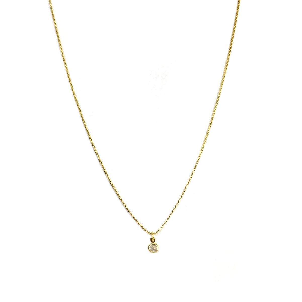 ANDREA COGGIOLA JOYAS - Collar Punto De Luz 5mm Enchapado Oro 18K