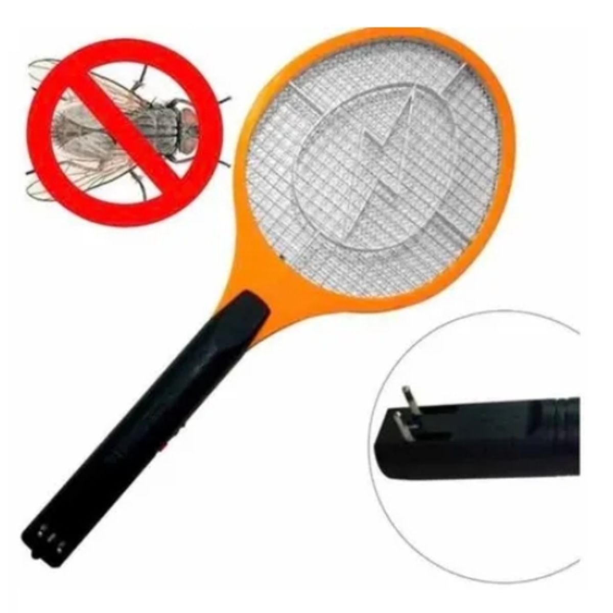 GENERICO - Raqueta Eléctrica Mata Moscas Mosquitos E Insectos