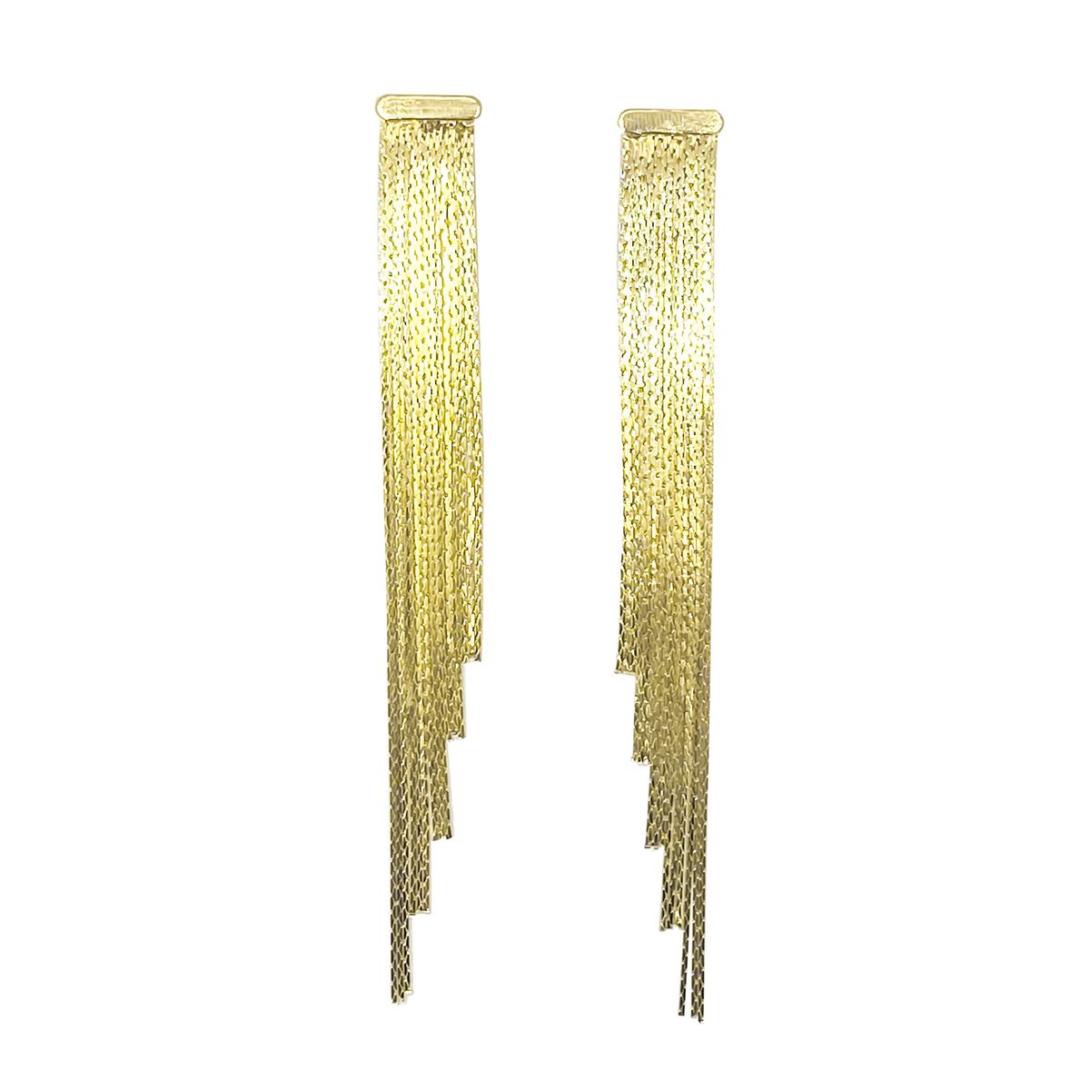 COGGIOLA - Aros Largo Cascada Enchapado Oro 18K