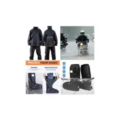 GENERICO - Traje impermeable para lluvias con cubre zapatos talla M