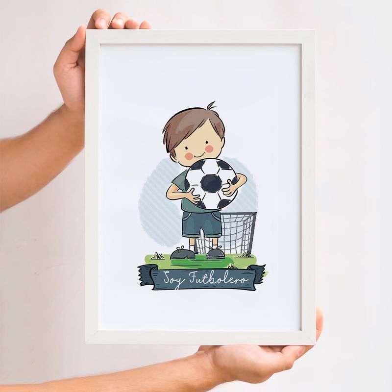 DECORACION PAJARITO - Cuadro decorativo regalo niño futbol