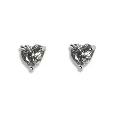 ANDREA COGGIOLA JOYAS - Aros Corazón Circón Plata Fina 925
