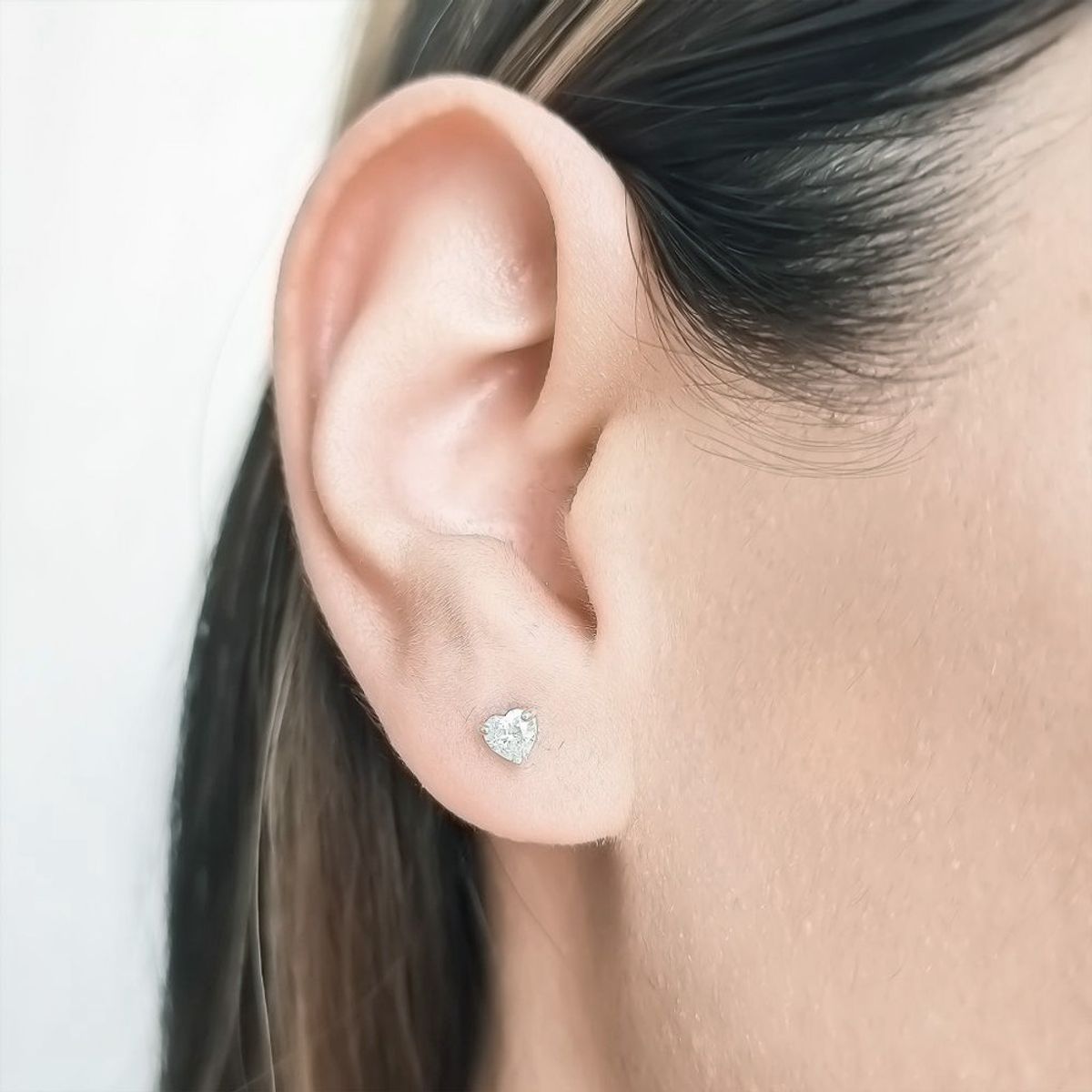 COGGIOLA - Aros Corazón Circón Plata Fina 925