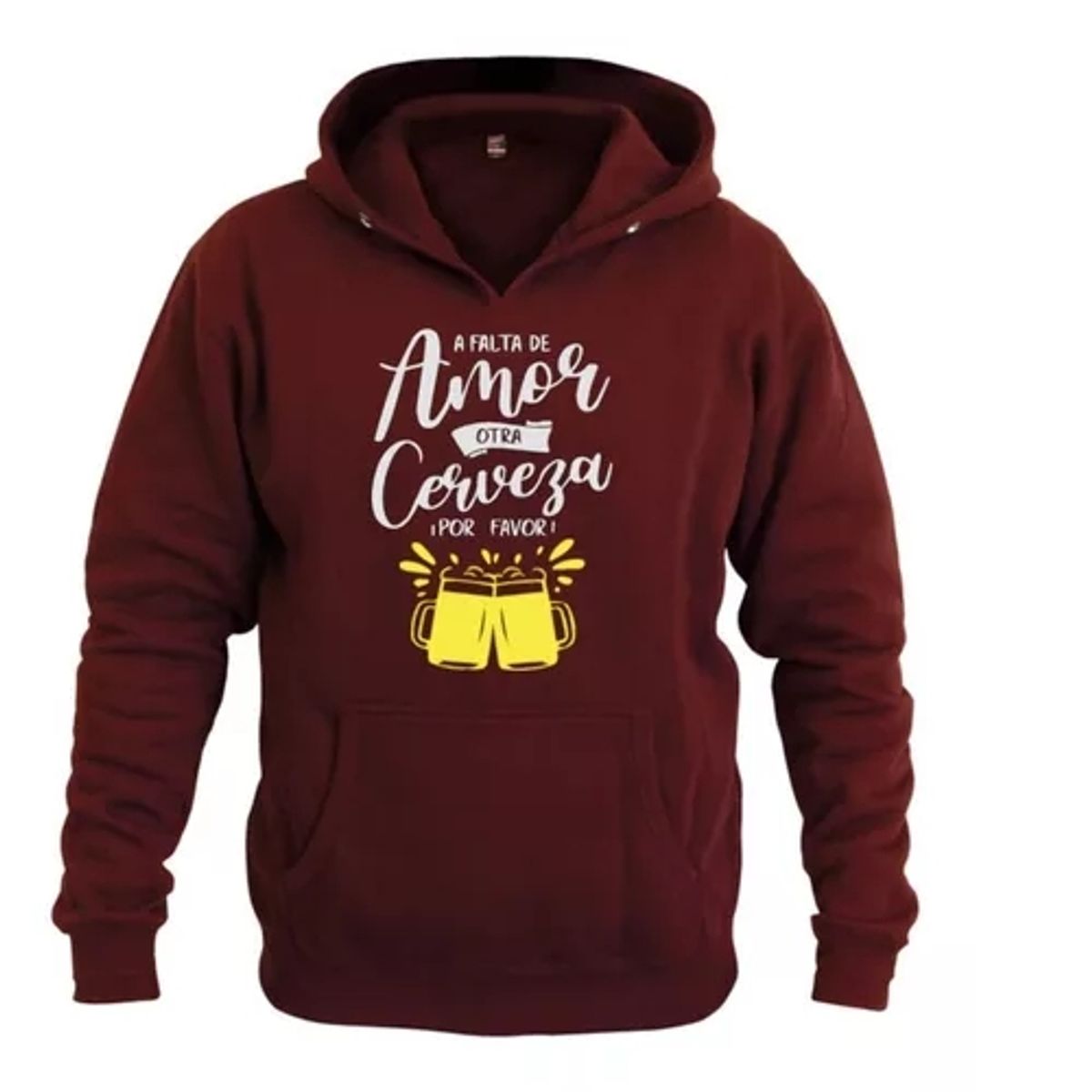 GENERICO - POLERON ESTAMPADO DISEÑO AMOR CERVEZA REGALO ROMANOS MODAS