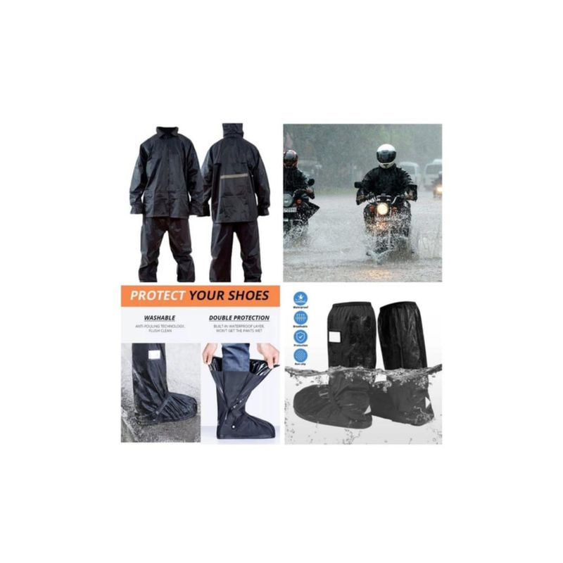 GENERICO - Traje impermeable para lluvias con cubre zapatos talla XL