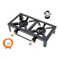 OEM - Cocina Cocinilla 2 Platos Manguera Y Abrazaderas Regulador