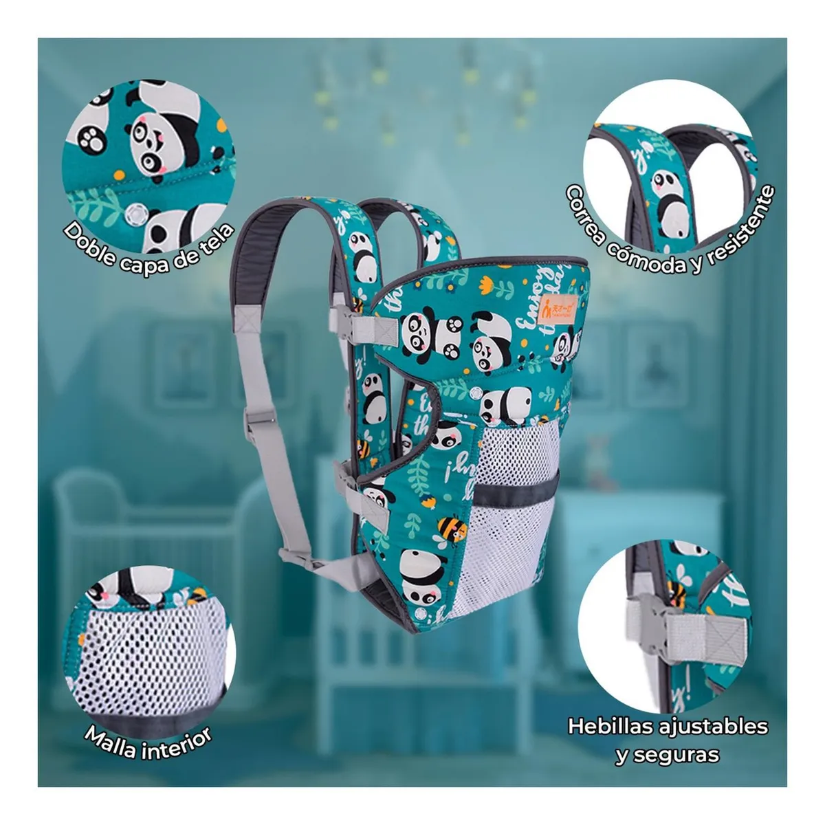 GLOBAL LATIN GROUP - Portabebés Canguro Mochila - Verde